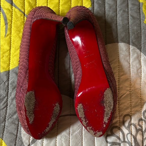 Christian Louboutin Peep Toe Heels - Pink - Picture 4 of 6